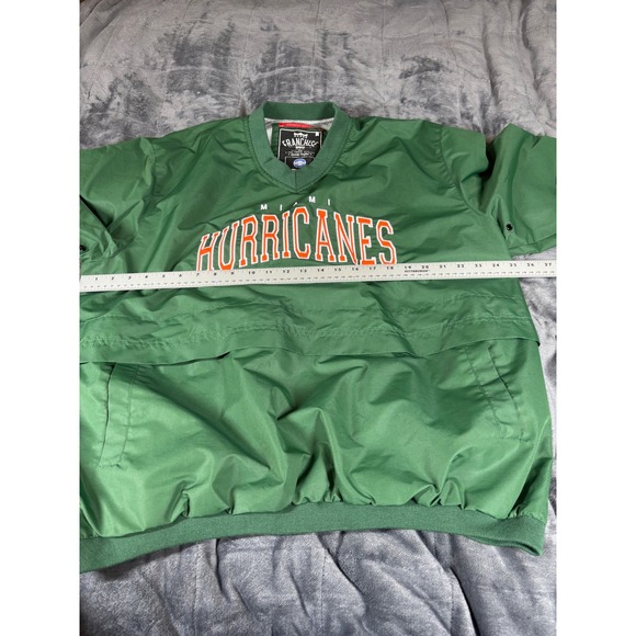 Miami Hurricanes Franchise Club Pullover Windbreaker‎ Mens Size XL - Picture 6 of 11